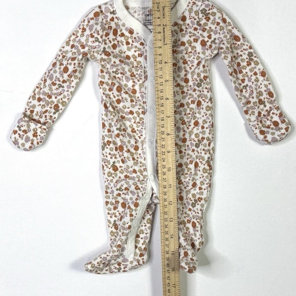 Carter's White and Brown Floral Kids Snap Footie - Picture 7 of 7
